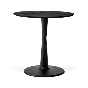 Torsion matbord - Svartlackerad ek, Ø70x69 cm - Ethnicraft