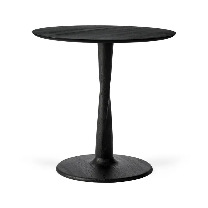 Torsion matbord - Svartlackerad ek, Ø70x69 cm - Ethnicraft