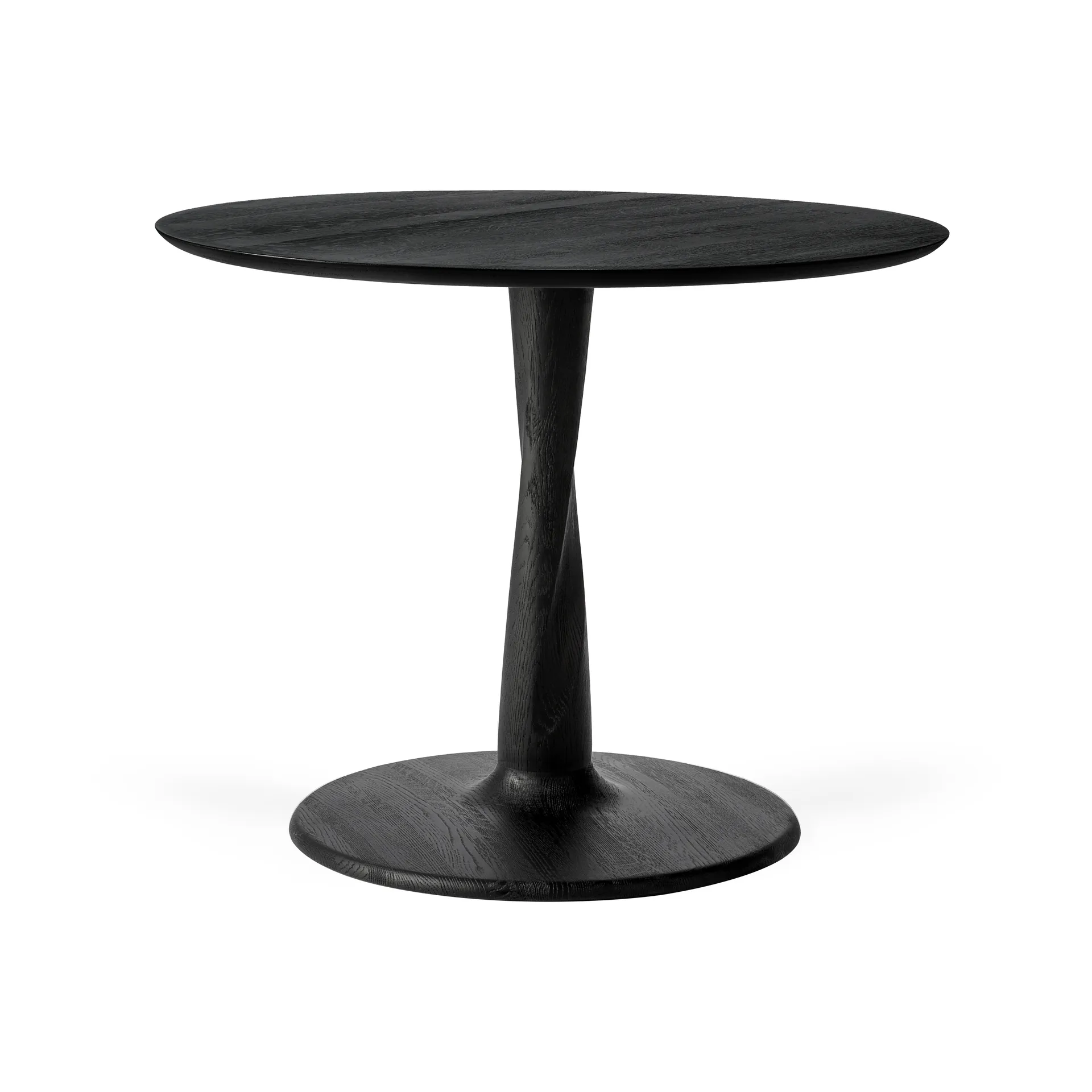 Torsion matbord, Svartlackerad ek, Ø90x69 cm Ethnicraft