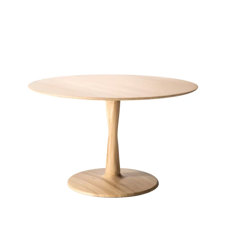 Torsion matbord - Vitpigmenterad hårdvaxolja, Ø127 cm - Ethnicraft
