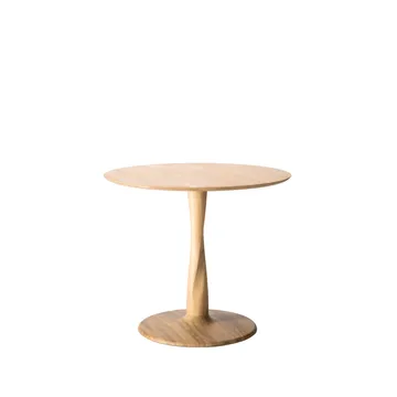 Torsion matbord - Vitpigmenterad hårdvaxolja, Ø90 cm - Ethnicraft