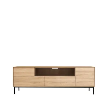 Whitebird mediabänk 180 cm - Oak wax oil-Black metal - Ethnicraft