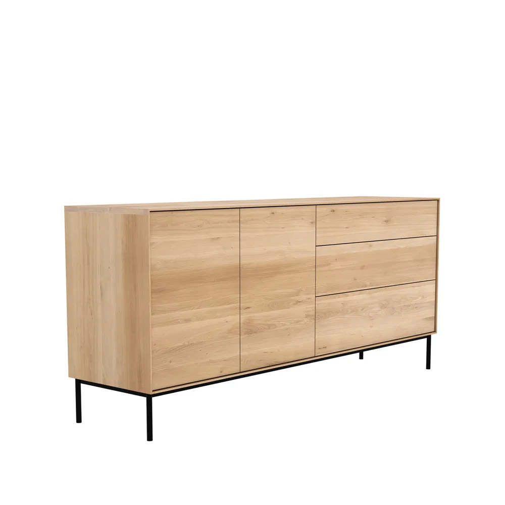 Whitebird sideboard, Ek-Metall 2 dörrar 3 lådor Ethnicraft