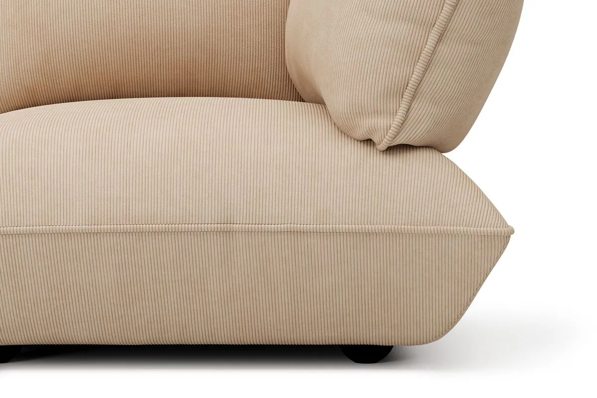 Fatboy Sumo hörnmodul, Cord recycled beige, högermodul, 108x108x90 cm Fatboy