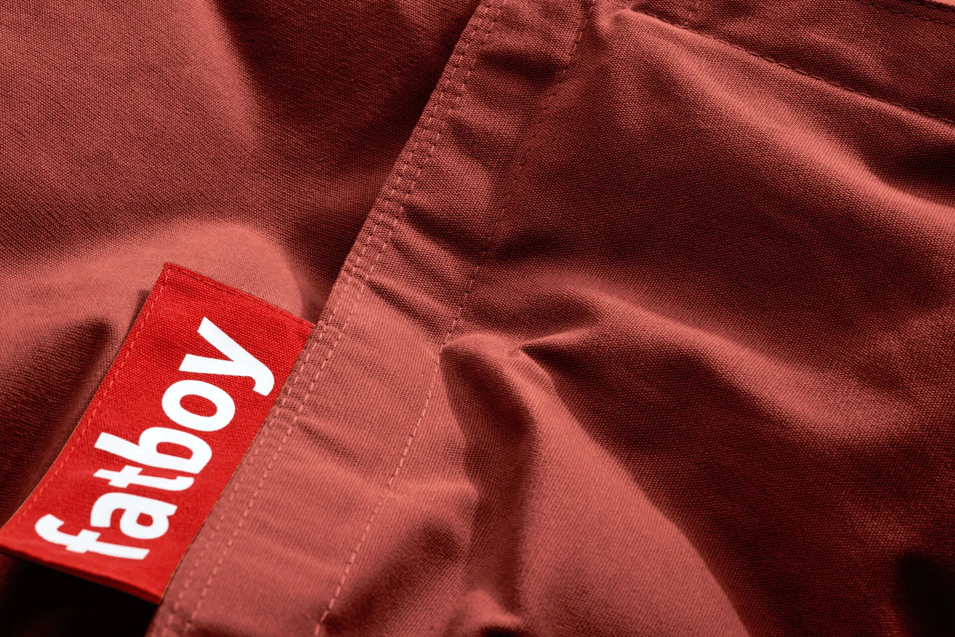 Fatboy the original puffer sittsäck, Canvas recycled merlot red, 180x140 cm Fatboy