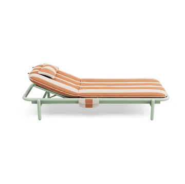 Sunbun dagbädd - Mist green-stripe orange, 212x97x39 cm - Fatboy