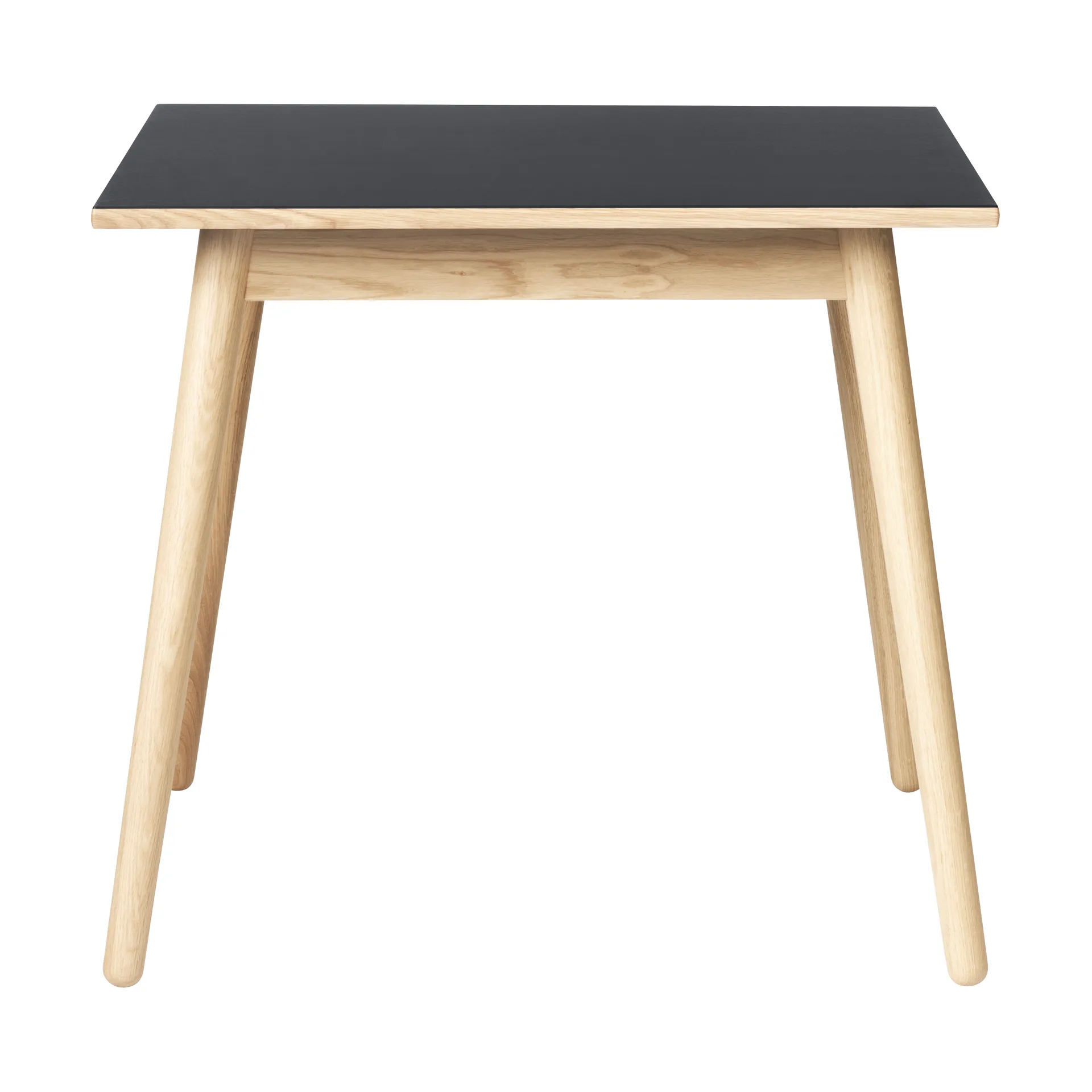 C35A matbord 82x82 cm, Black linoleum-oak nature waterbased laquer FDB Møbler