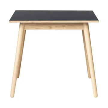C35A matbord 82x82 cm - Black linoleum-oak nature waterbased laquer - FDB Møbler