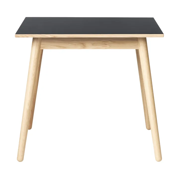 C35A matbord 82x82 cm - Black linoleum-oak nature waterbased laquer - FDB Møbler
