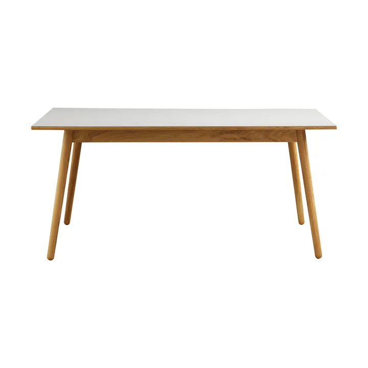 C35B matbord 82x160 cm - Light grey linoleum-oak nature waterbased laquer - FDB Møbler