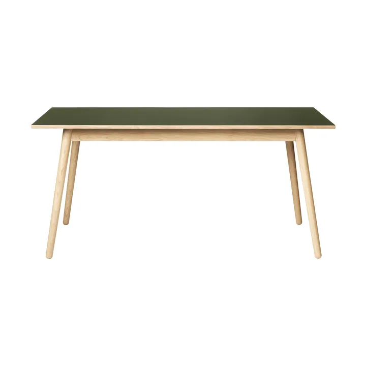 C35B matbord 82x160 cm - Olive linoleum-oak nature waterbased laquer - FDB Møbler