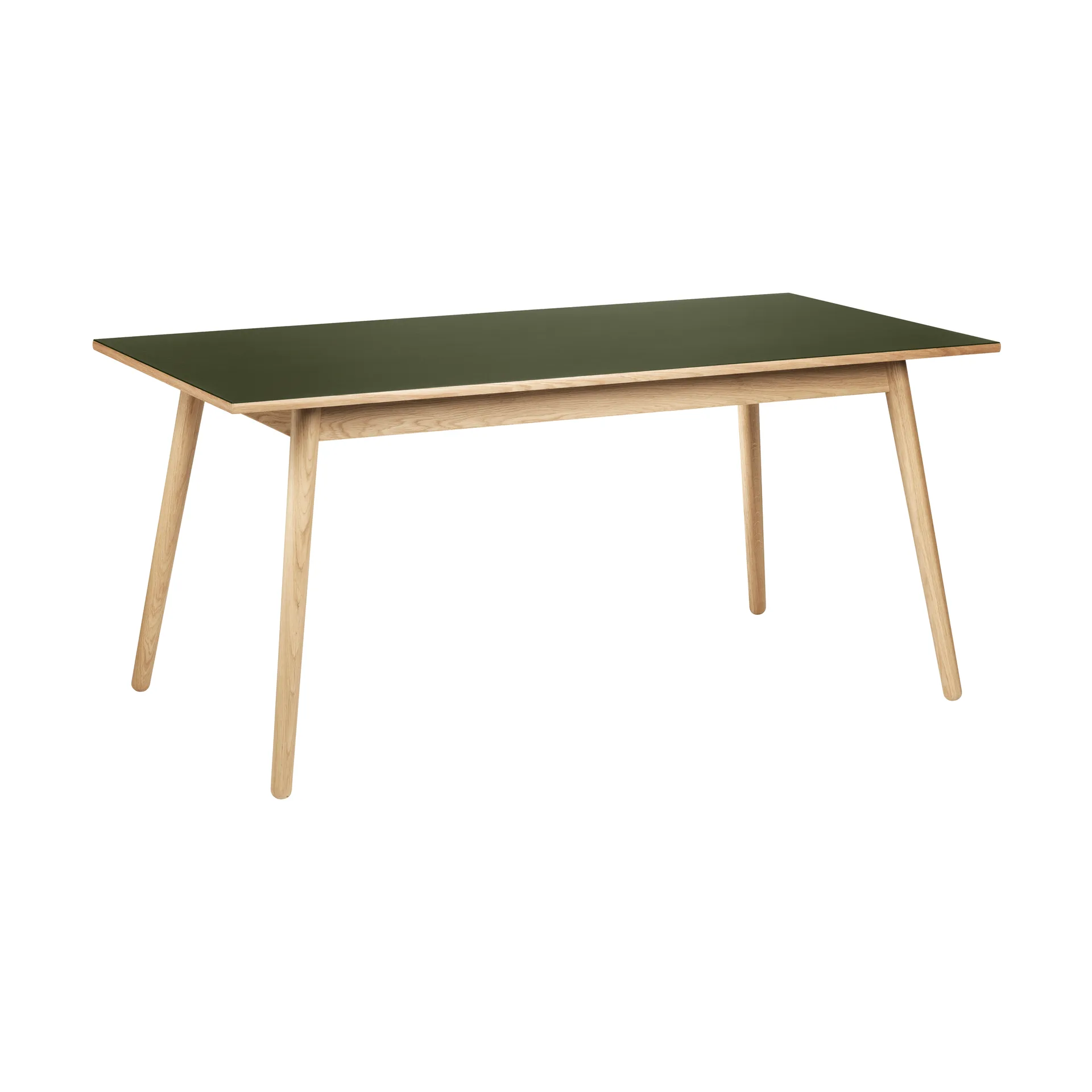 C35B matbord 82x160 cm, Olive linoleum-oak nature waterbased laquer FDB Møbler