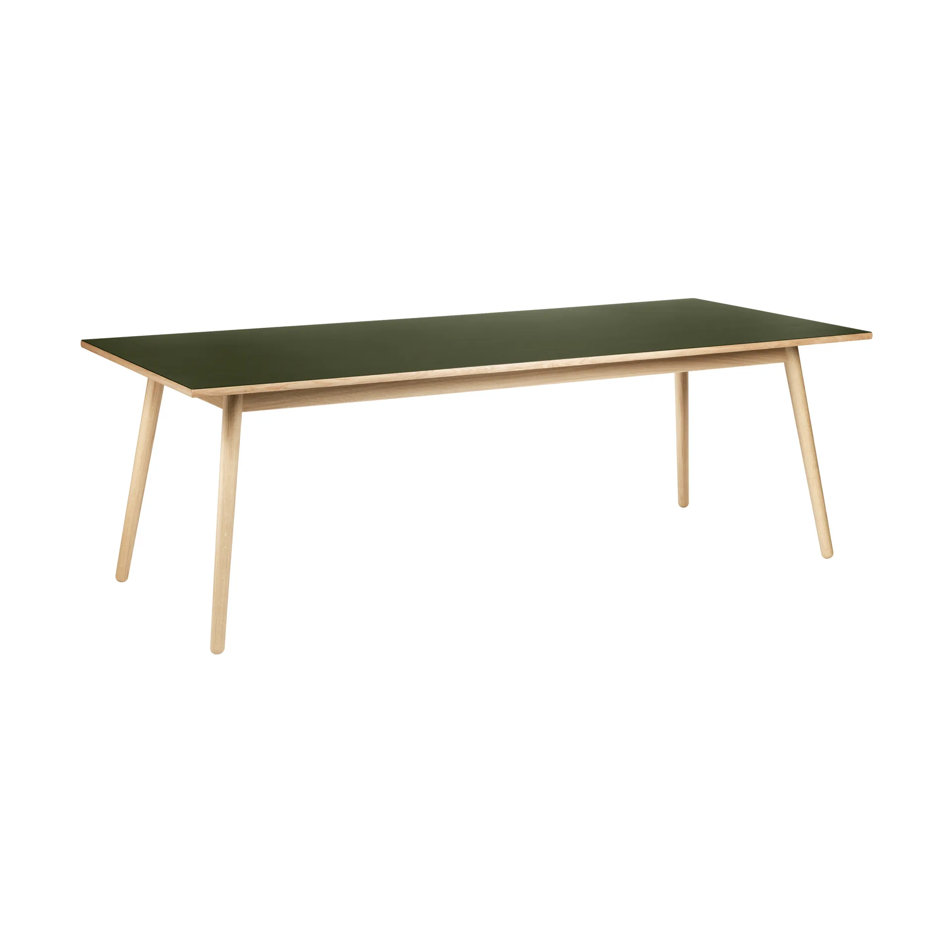 C35C matbord 95x220 cm, Olive linoleum-oak nature waterbased laquer FDB Møbler