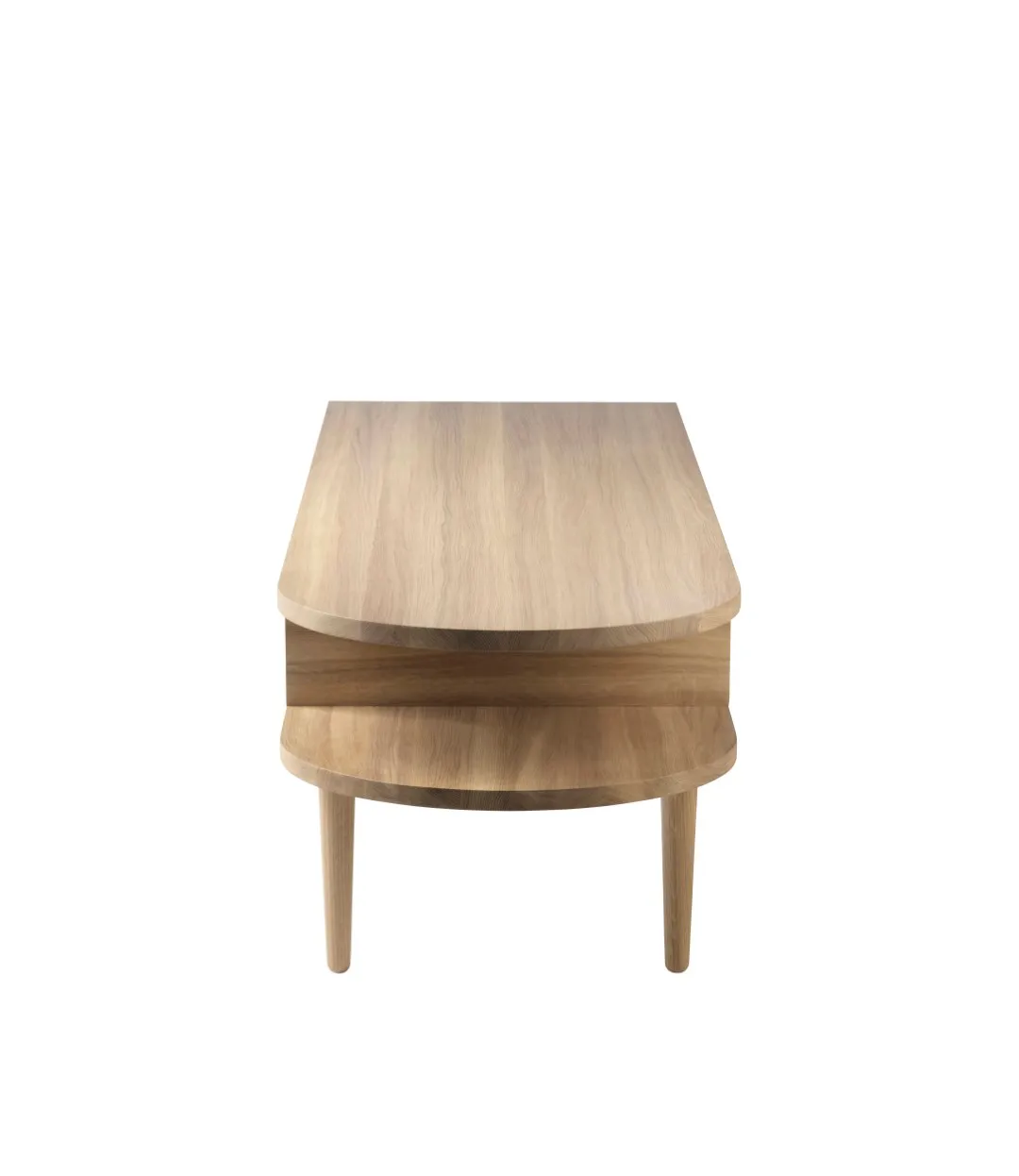 F24 Radius bänk, Oak nature lacquered 45x145 cm FDB Møbler