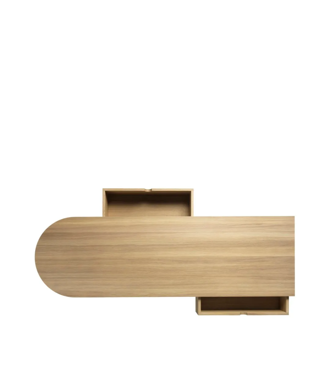 F24 Radius bänk, Oak nature lacquered 45x145 cm FDB Møbler