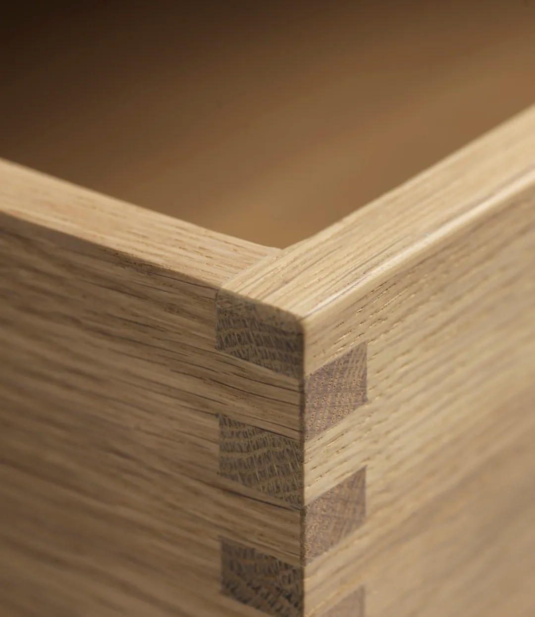 F24 Radius bänk, Oak nature lacquered 45x145 cm FDB Møbler