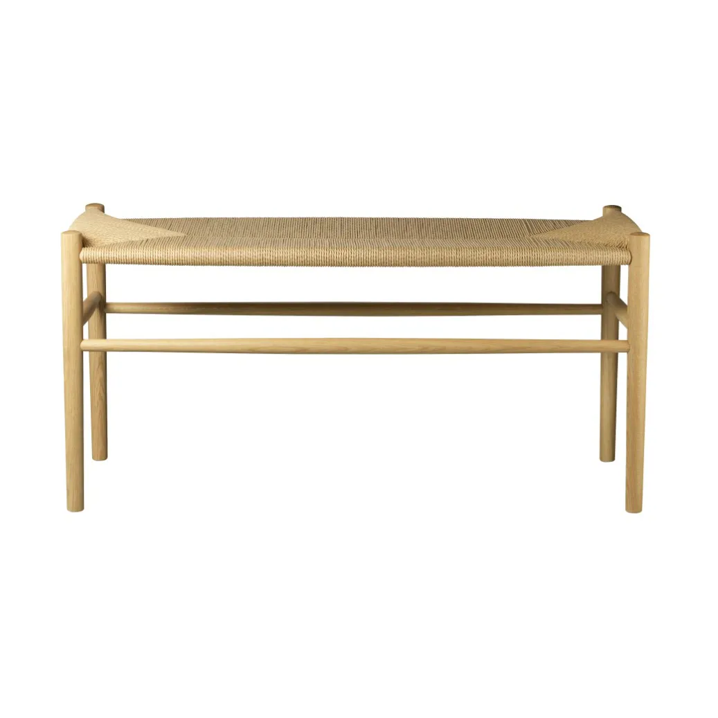 J163 Piano bänk, Oak nature lacquered FDB Møbler