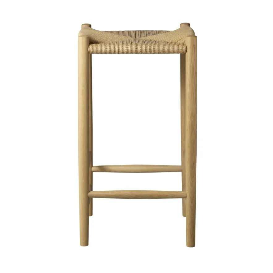 J164C Counter Squared barpall, Oak nature lacquered FDB Møbler