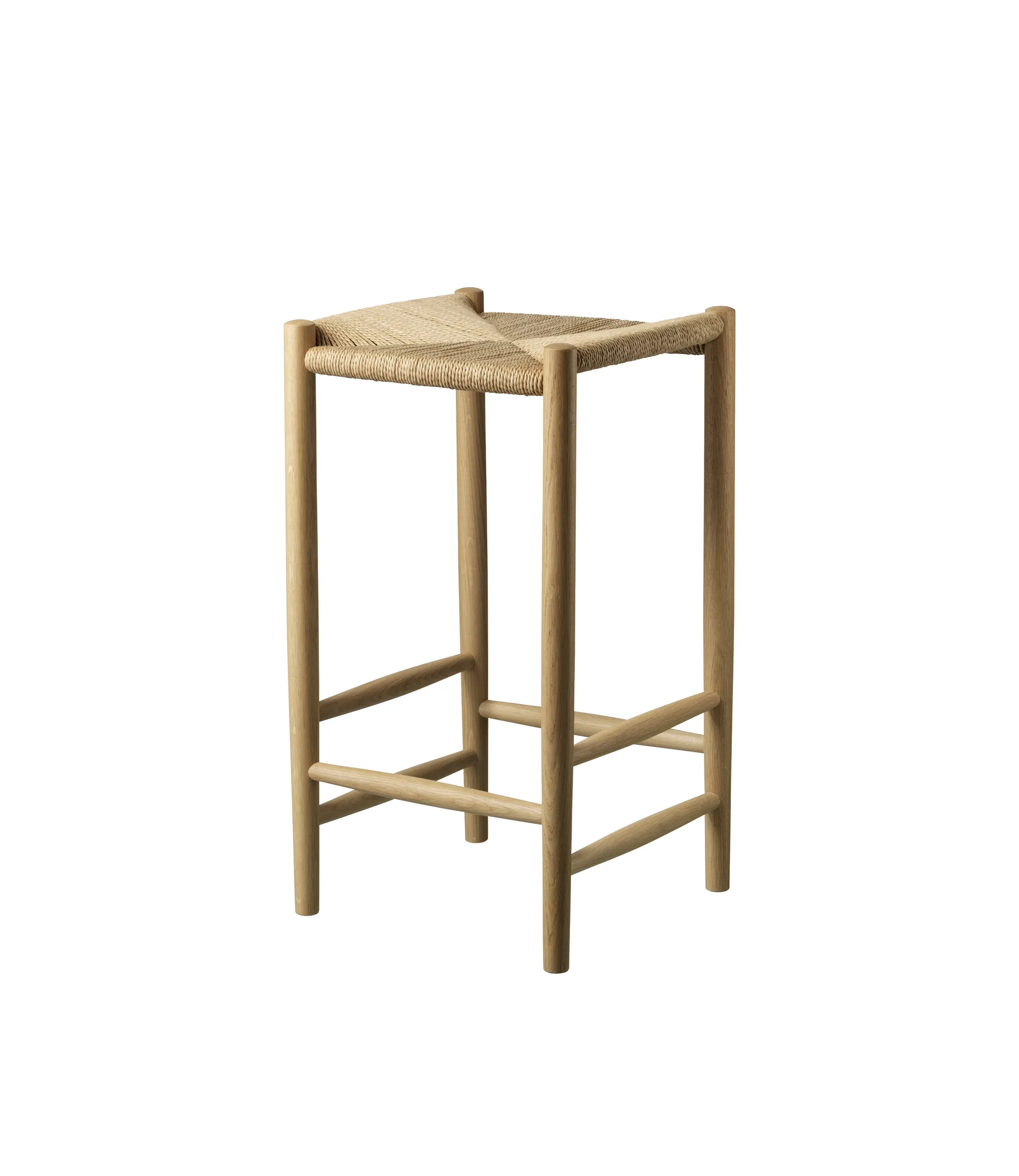 J164C Counter Squared barpall, Oak nature lacquered FDB Møbler