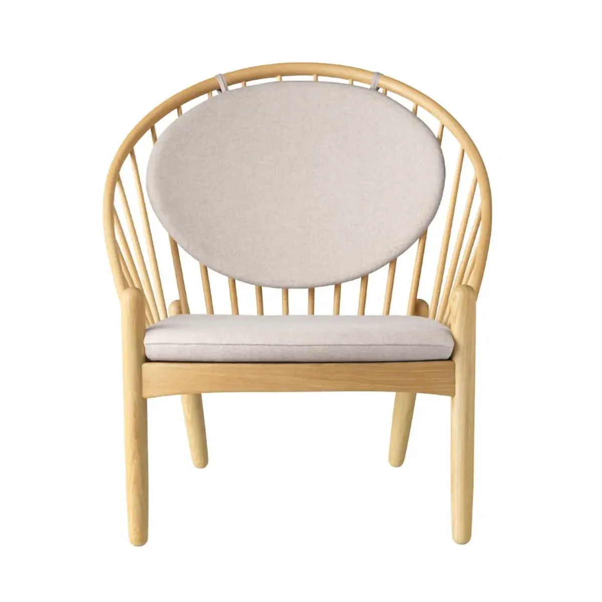 J166 Jørna stol, Oak lacquered-beige FDB Møbler