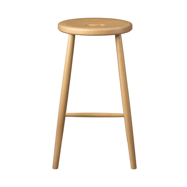 J27C Counter barstol, Beech nature lacquered FDB Møbler