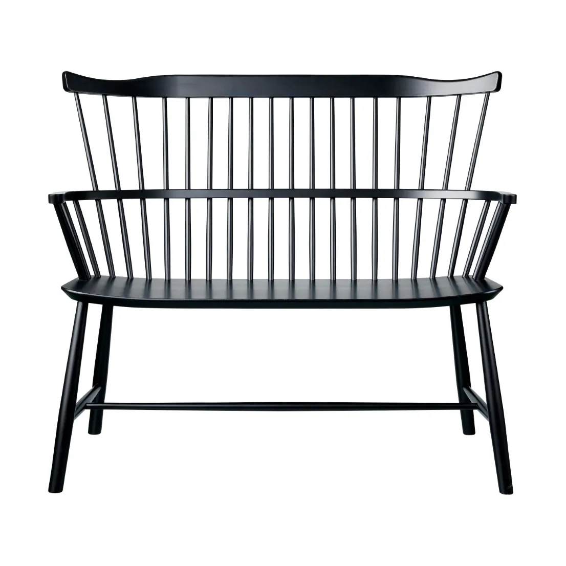 J52D bänk, Beech black painted FDB Møbler
