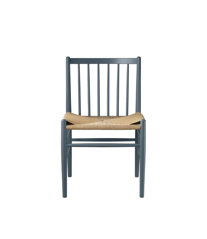 J80 stol - Beech blue grey painted-nature - FDB Møbler