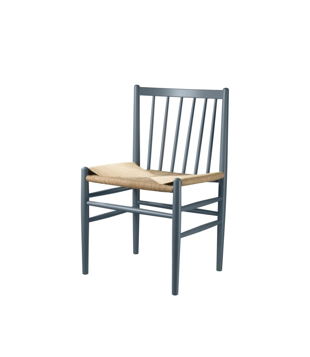J80 stol, Beech blue grey painted-nature FDB Møbler