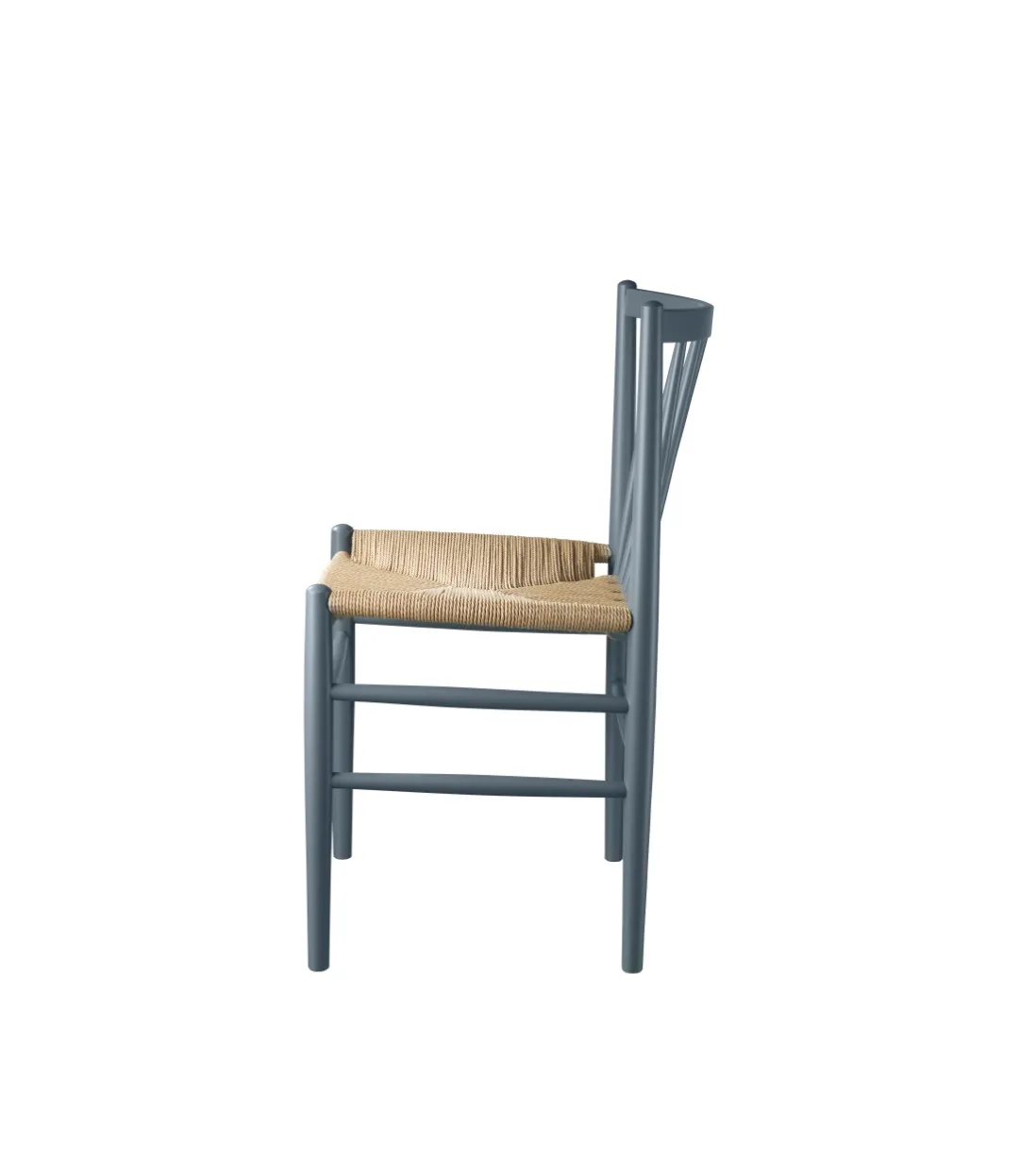 J80 stol, Beech blue grey painted-nature FDB Møbler
