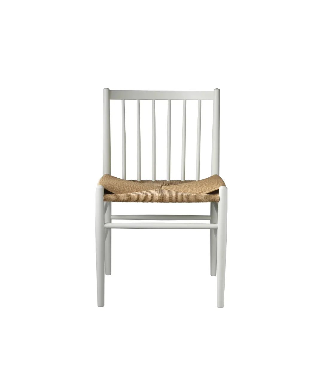 J80 stol, Beech white painted-nature FDB Møbler