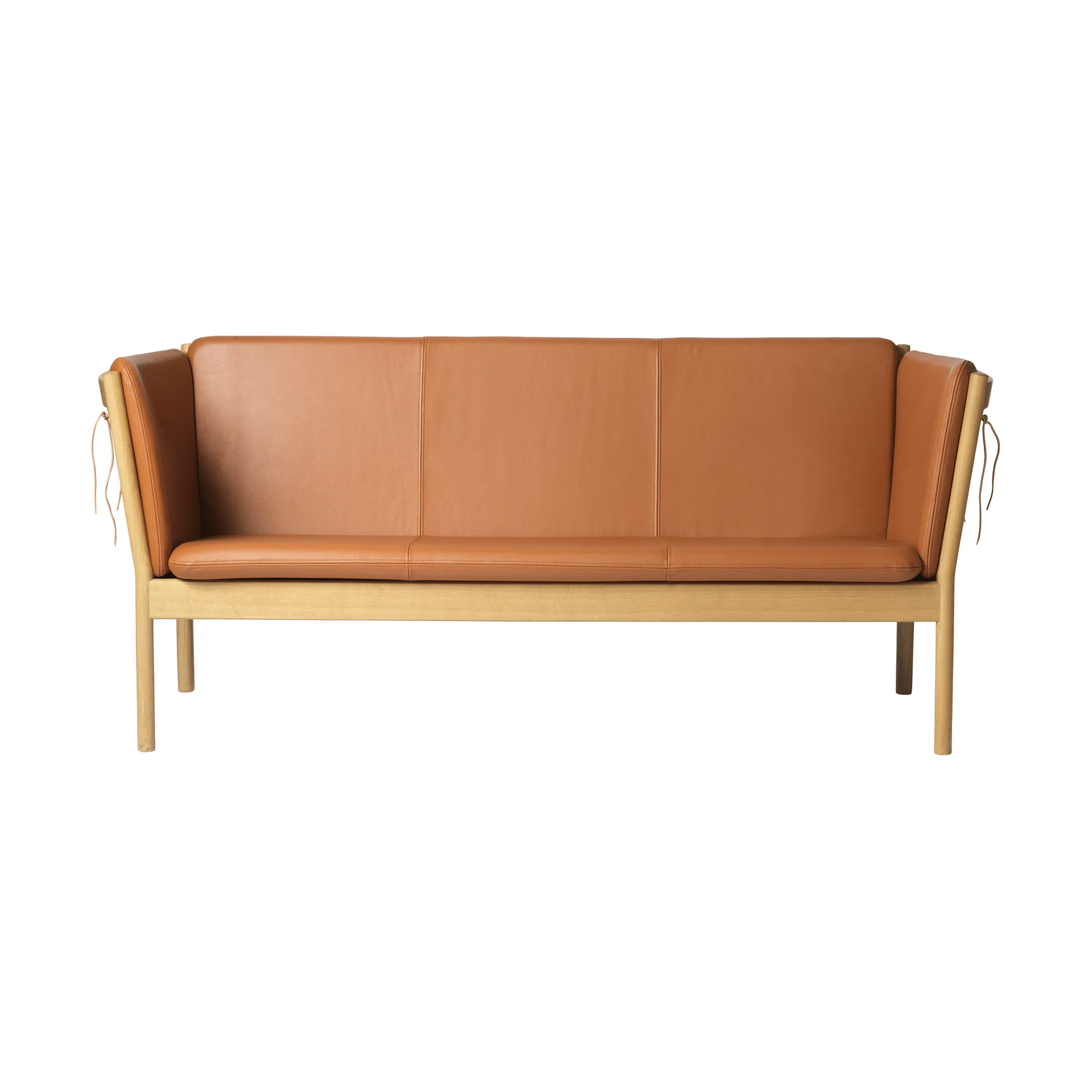 L45 MK154 soffa, Lackerad ek-läder cognac FDB Møbler