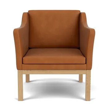 L46 MK155 easy chair karmstol - Lackerad ek-läder cognac - FDB Møbler