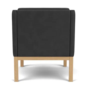 L46 MK155 easy chair karmstol - Lackerad ek-läder svart - FDB Møbler