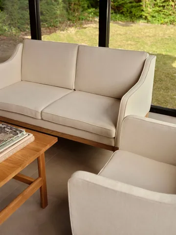 L46 MK155 easy chair karmstol - Lackerad ek-läder svart - FDB Møbler