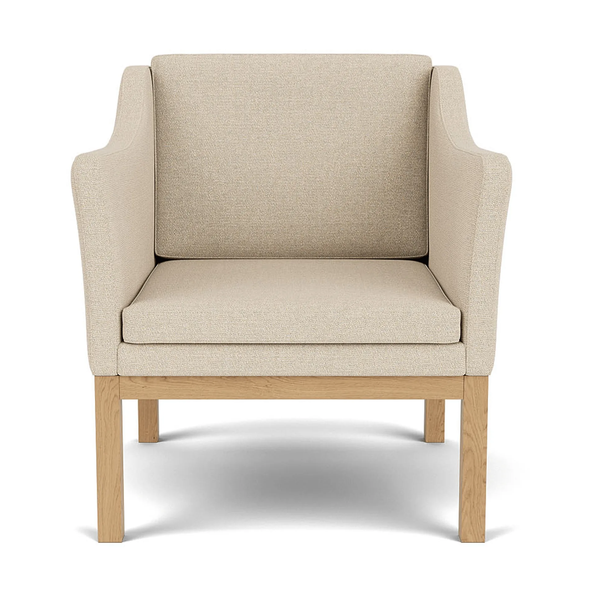 L46 MK155 easy chair karmstol, Lackerad ek-tyg beige FDB Møbler
