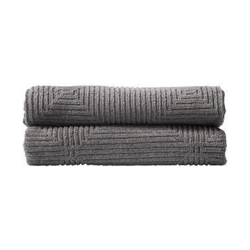 R33 Kirkeby handduk 2-pack - Granite gray - FDB Møbler