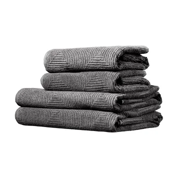 R33 Kirkeby handduksset 4 delar - Granite gray - FDB Møbler