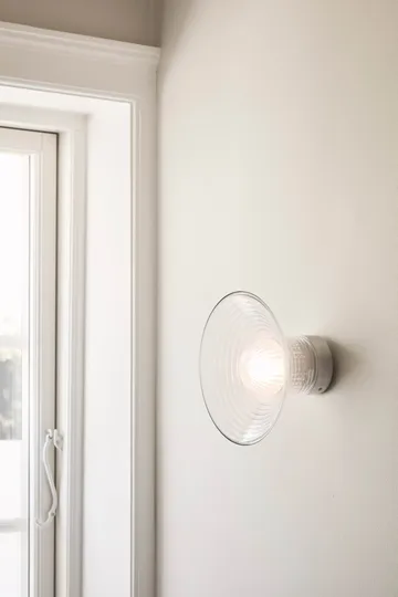 U12 Sletterhage vägglampa - Aluminium-opalglas, fast installation - FDB Møbler