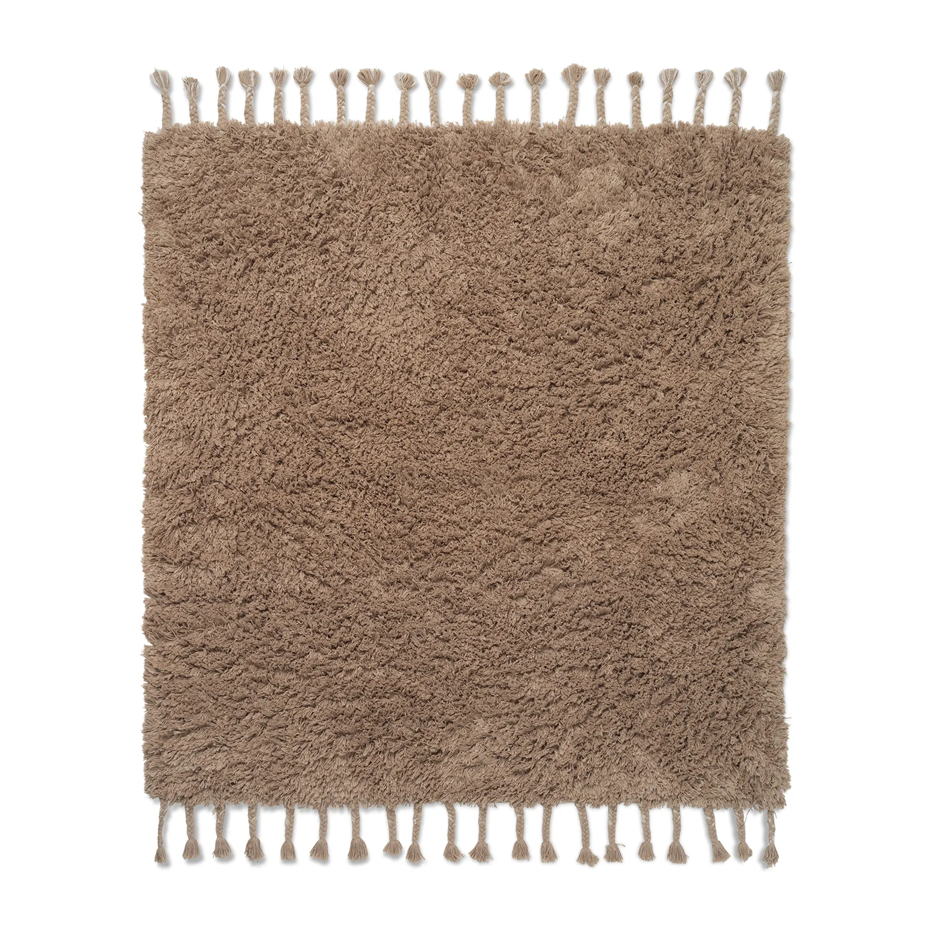 Amass long pile matta 140x140 cm, White Pepper Ferm Living