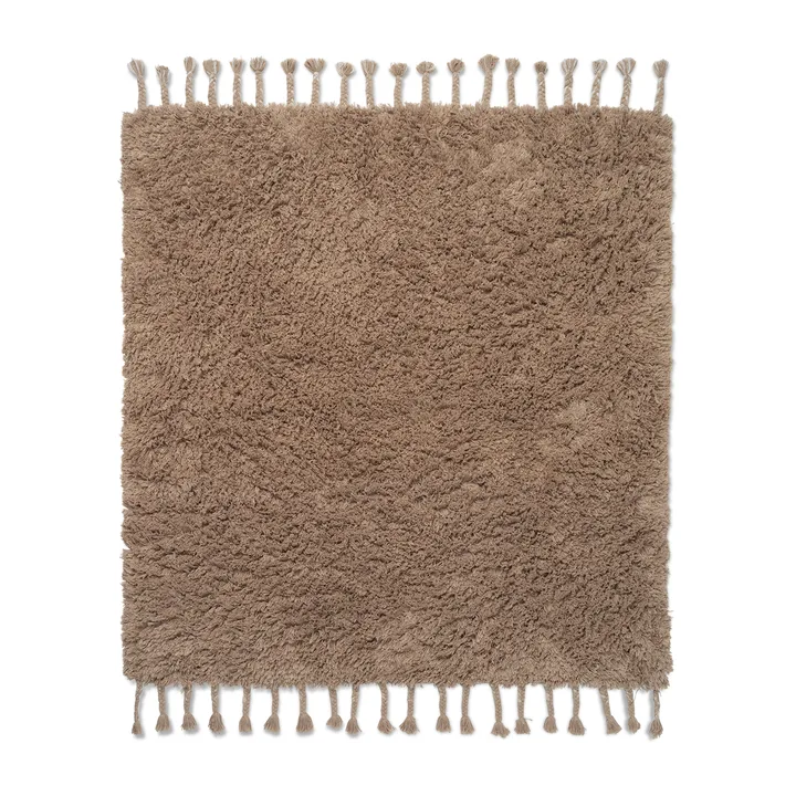 Amass long pile matta 140x140 cm - White Pepper - Ferm Living
