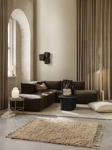 Amass long pile matta 140x140 cm - White Pepper - Ferm Living