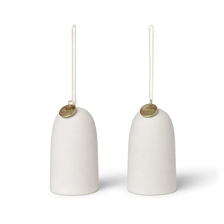 Bell klocka julhänge Ø4 cm 2-pack - Off-white - Ferm Living