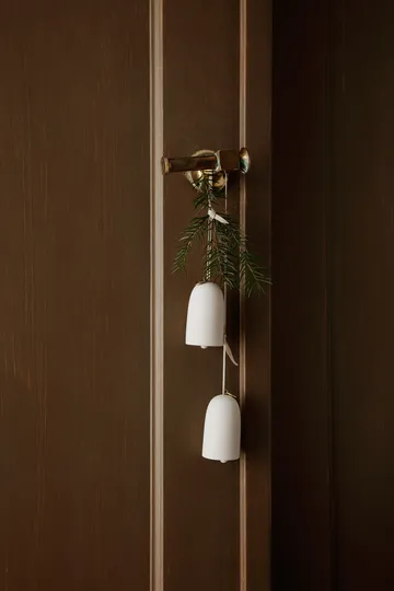 Bell klocka julhänge Ø4 cm 2-pack - Off-white - Ferm Living