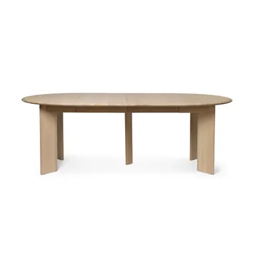 Bevel Extendable matbord - Vitoljad bok, incl. 2 st iläggsskivor - Ferm Living