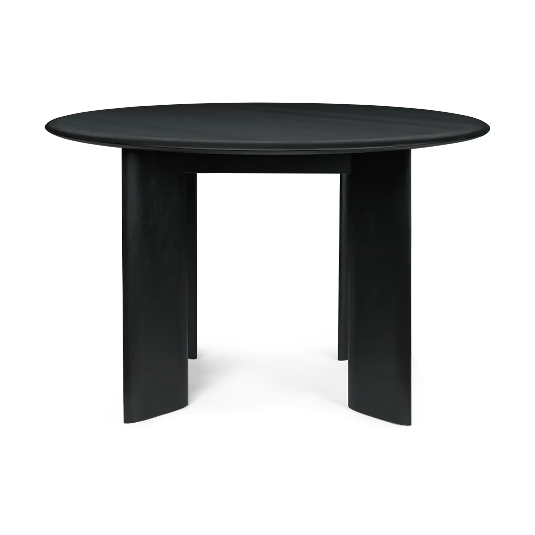 Bevel matbord Ø117 cm, Svartoljad bok Ferm Living