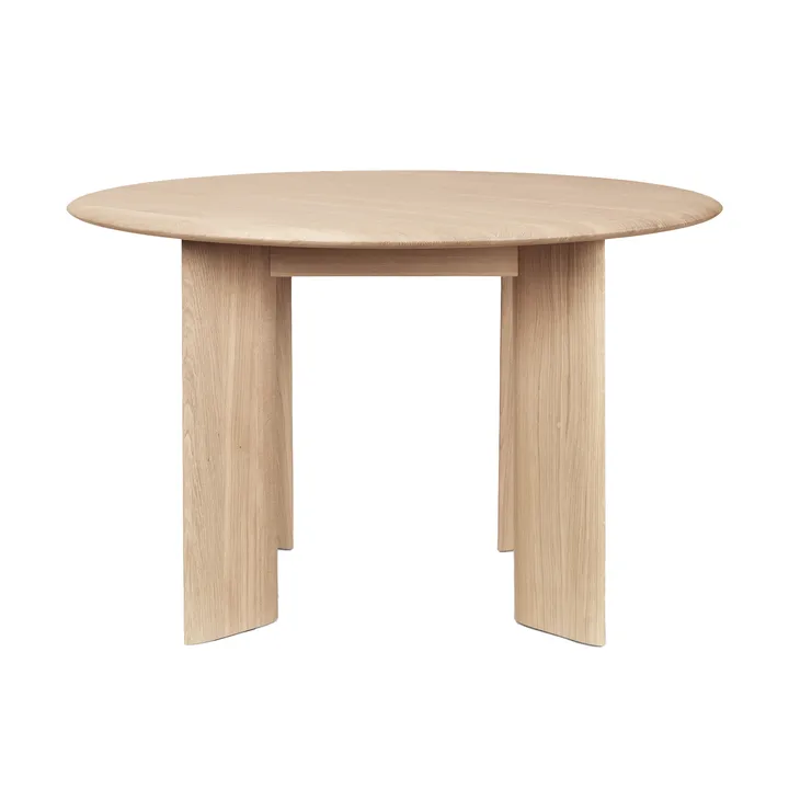 Bevel matbord Ø117 cm - Vitoljad ek - Ferm Living