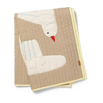 Bird quiltad filt - Beige - Ferm Living