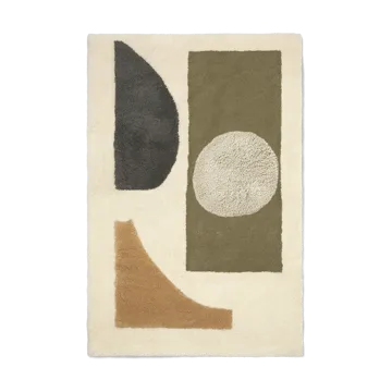 Bloco tuftad matta - Green-off white, 80x120 cm - Ferm Living