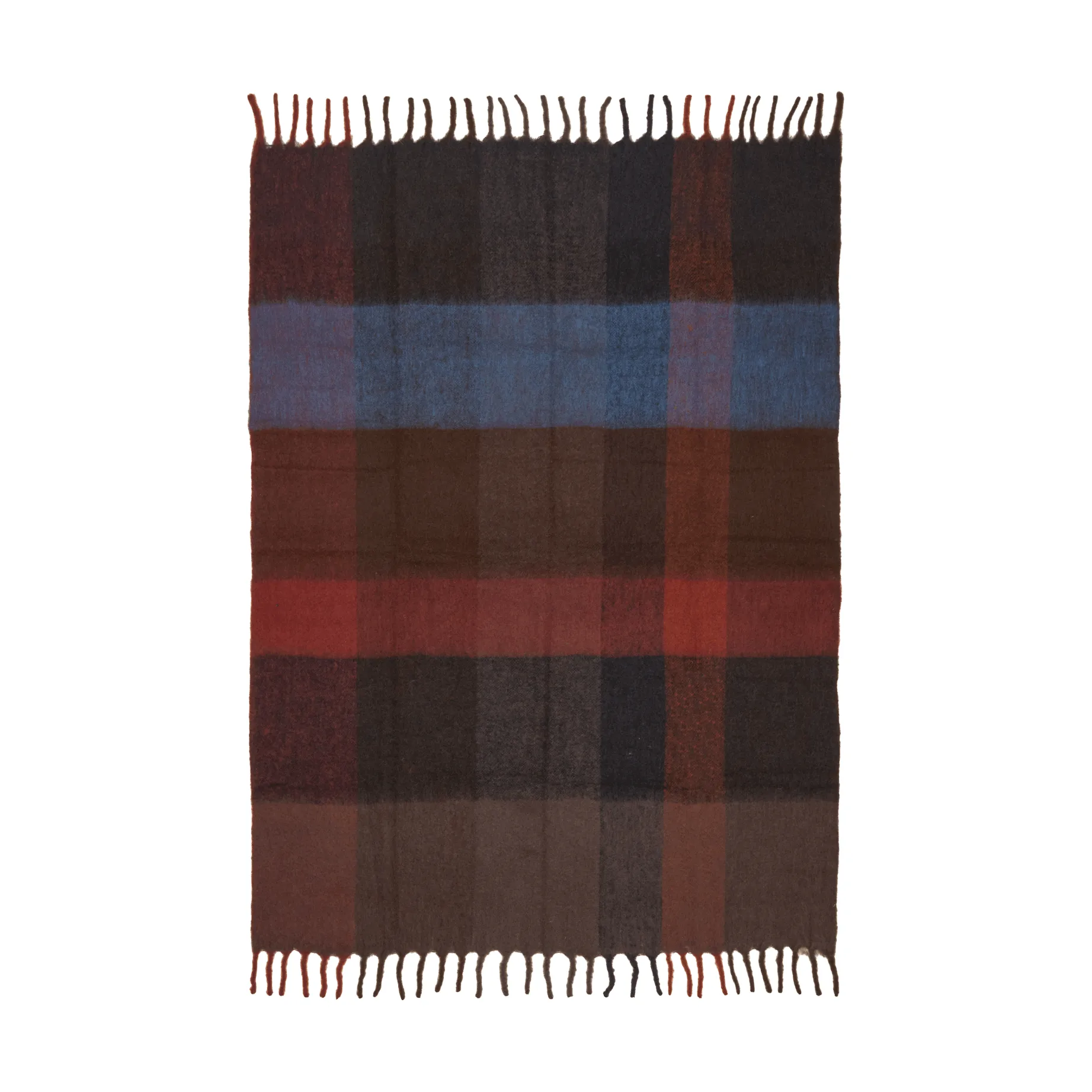 Blur mohair pläd, Dark chocolate-oxide red, 130x170 cm Ferm Living