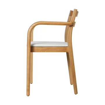 Boda karmstol - Klädd sits, natural oak-off-white - Ferm Living
